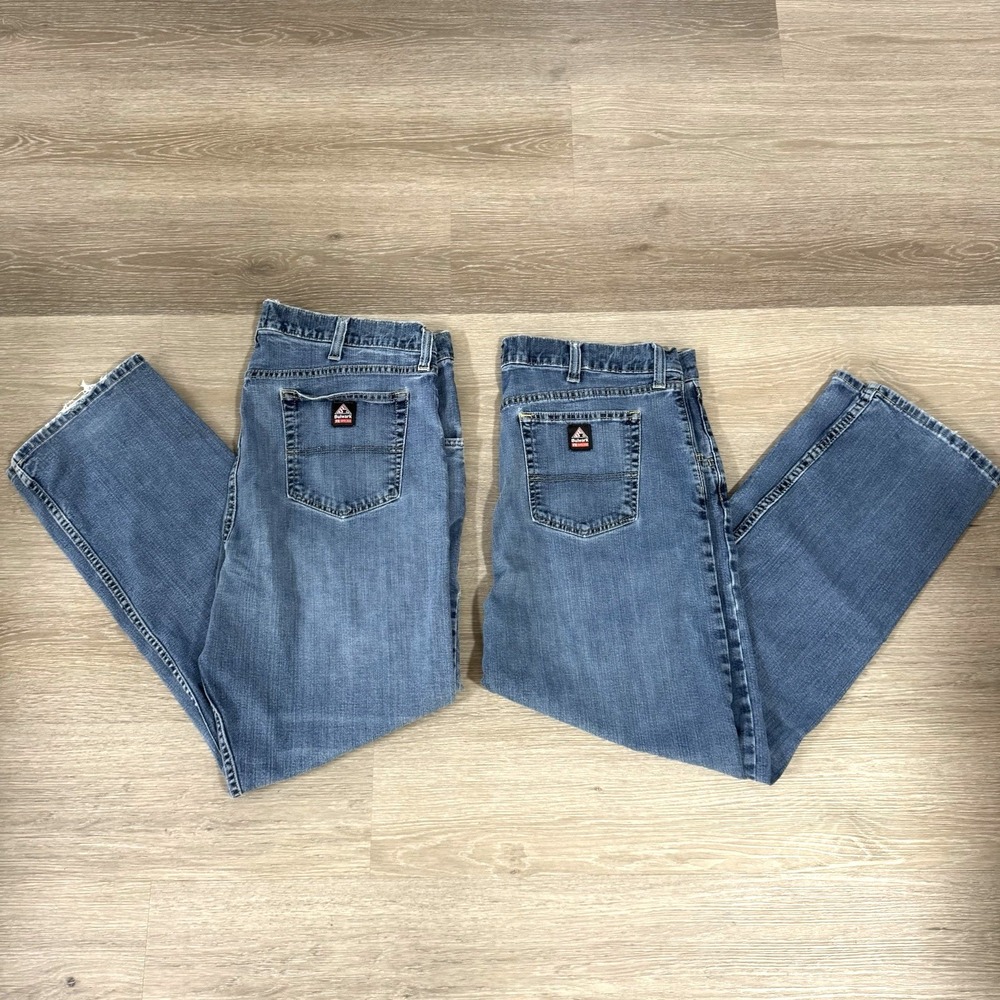 Lot 2Bulwark FR Cat2 2112 Straight Fit Stretch Flame-Resistant Jeans Men's 42x32